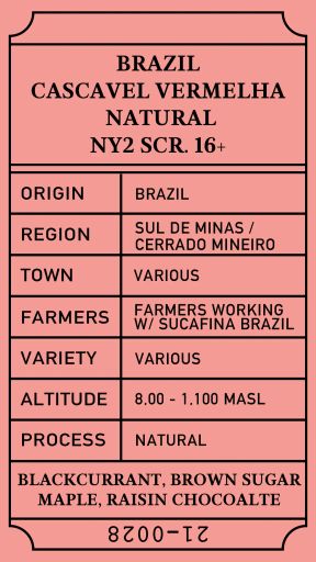 Brazil Cascavel Vermelha Natural