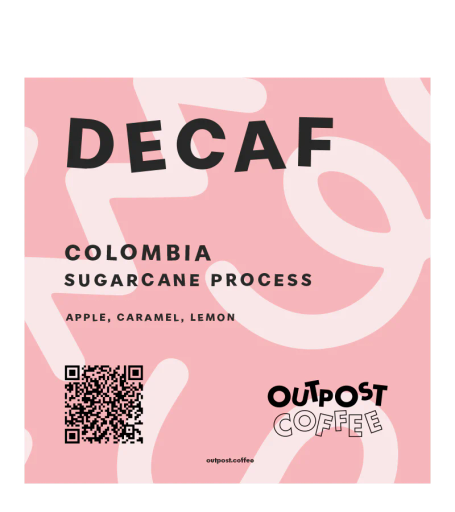 Decaf, Colombia, Washed, Sugarcane Process