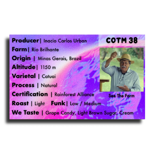 COTM 38 (Inacio Carlos Urban - Rainforest Alliance Natural)