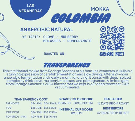 Colombia Anaerobic Natural Mokka