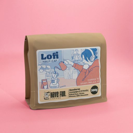 lofi half-caf, coffee to study / relax to