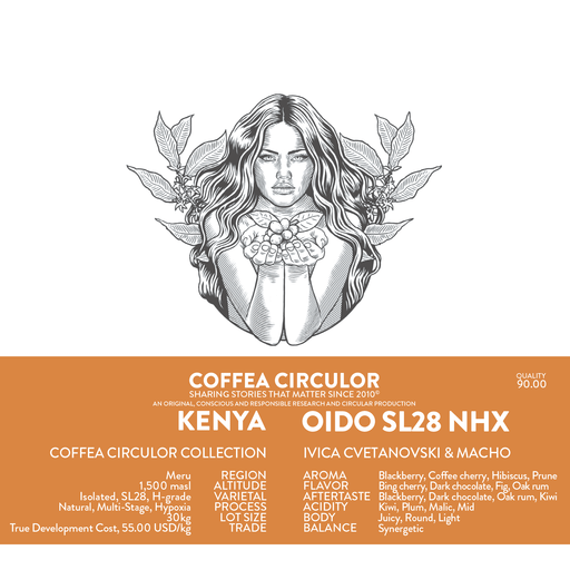 KENYA Coffea Circulor Oido Isolated SL28 Natural Multi-Stage Hypoxia NHX