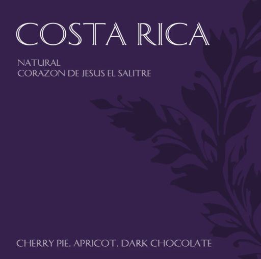 Costa Rica Corazon de Jesus Salitre Natural