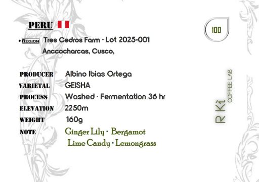 Peru-TRES CEDROS Geisha Washed