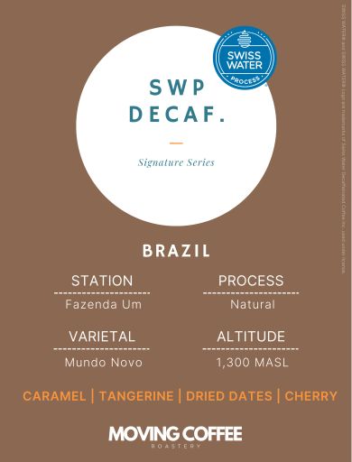 Swiss Water® Decaffeinated Coffee - Brazil Fazenda Um
