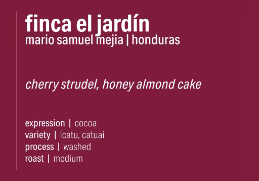 Finca El Jardín - Washed Icatu and Catuai