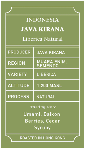 Indonesia Java Kirana Liberica Natural