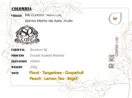 Colombia Mil Cuatro Bourbon Aji Double Soaked Washed Nano Lot