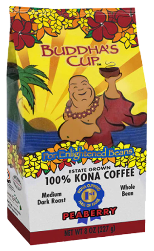 Kona Peaberry Coffee, Medium/Dark Roast