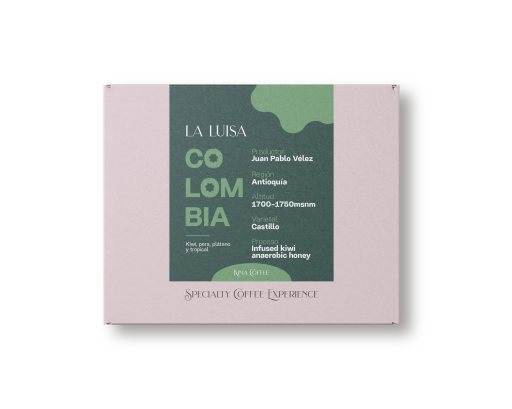 La Luisa. Kiwi infused fermentación, Anaerobic Honey. Café de Colombia