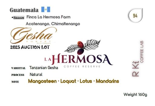 Guatemala-La Hermosa-Gesha Forest 2025 Auction Lot Natural Tanzania Gesha