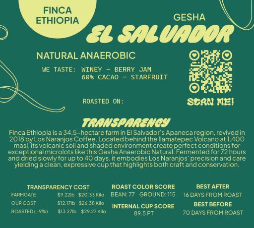 El Salvador Geisha Anaerobic Natural