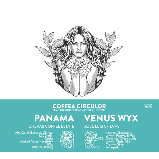 PANAMA Chevas Geisha Venus Washed Yeast Inoculation WYX