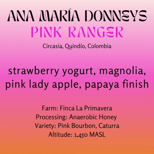 Ana María Donneys, Pink Ranger Honey Pink Bourbon & Caturra