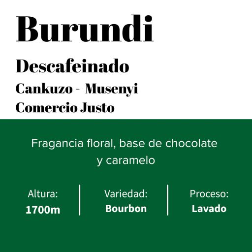Burundi - Musenyi - Descafeinado - Lavado