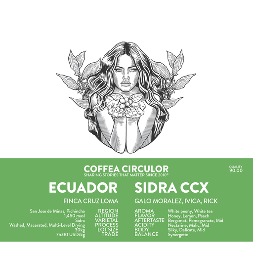 ECUADOR Finca Cruz Loma & Coffea Circulor Sidra CCX