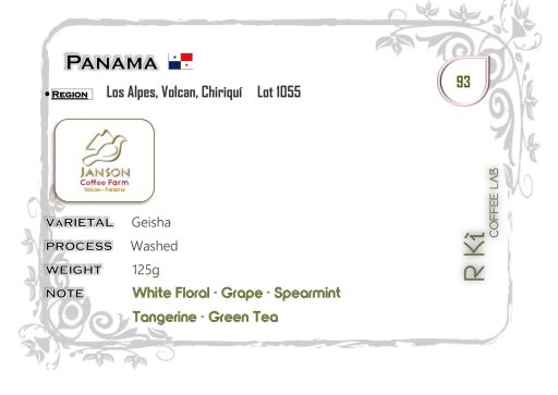 Panama-Janson Farm-Los Alpes Lot 1055 Geisha Washed