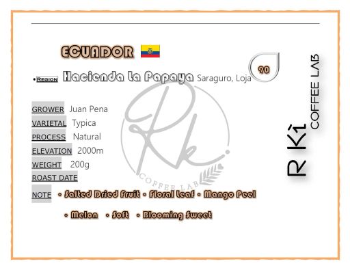 Ecuador-Hacienda La Papaya Natural Typica