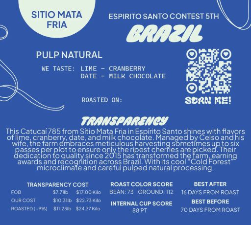 Brazil Natural Espirito Santo Contest 5th Place