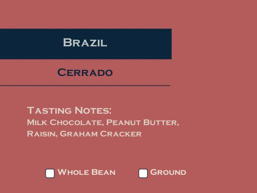 Brazil Cerrado (Dark Roast)