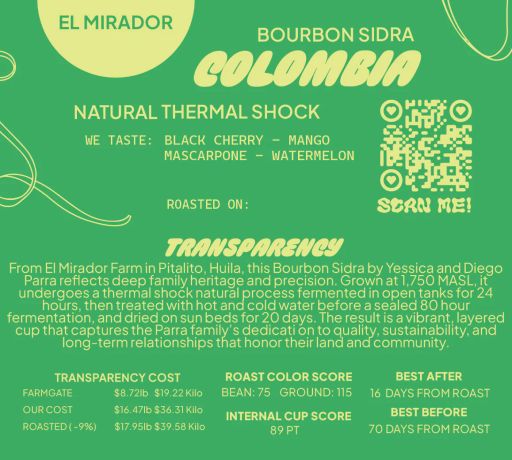 Colombia Sidra Thermal Shock Natural