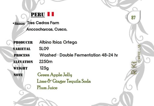 Peru-TRES CEDROS Farm SL09 Washed