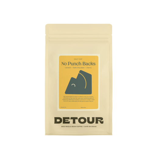 No Punch Backs Half Caf