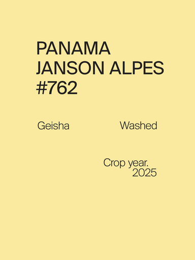 Panama Janson Alpes #762 Geisha Washed