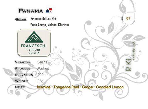 Panama-Franceschi Geisha Washed Lot 214