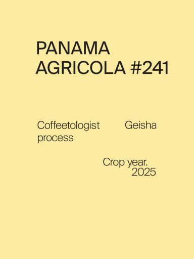 Panama Agricola #241 Geisha Coffeetologist Process