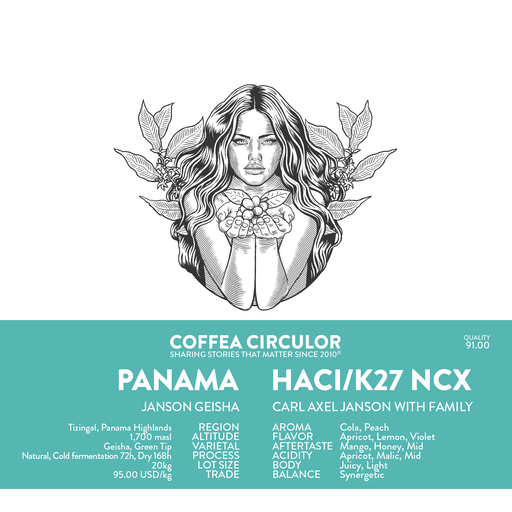 PANAMA Janson Geisha Hacienda /K27 Natural Cold Fermentation NCX