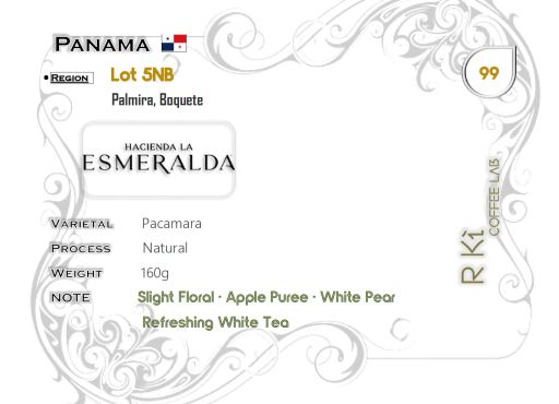 Panama-Hacienda La Esmeralda Pacamara 5NB