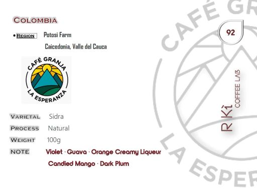 Café Granja La Esperanza-Potosi-Sidra Natural