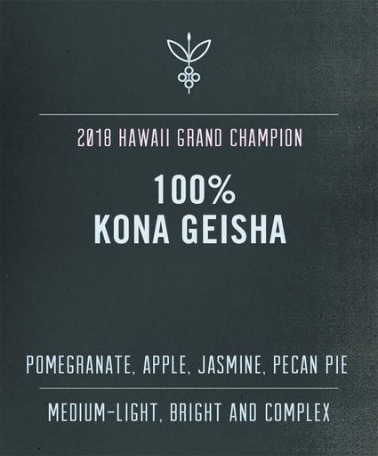 Kona Geisha - Hawaii Grand Champion