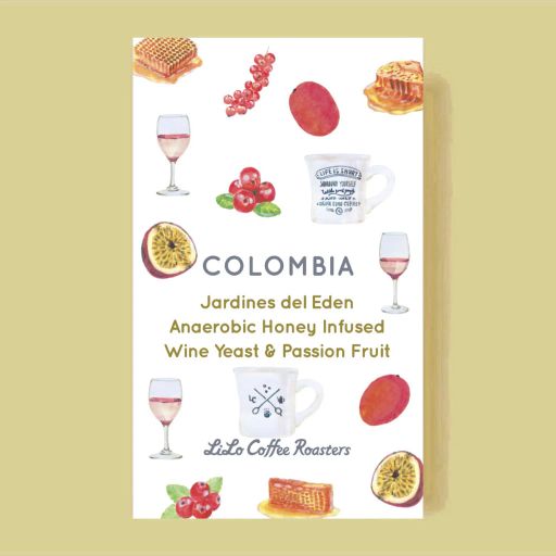 COLOMBIA Jardines del Eden Anaerobic Honey Infused Wine Yeast & Passion Fruit