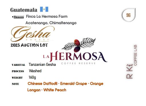 Guatemala-La Hermosa-Gesha Forest 2025 Auction Lot Washed Tanzaniz Gesha