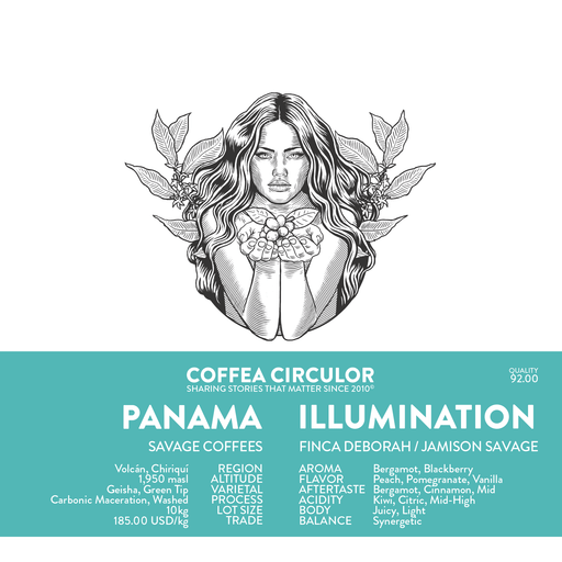 PANAMA Savage Coffees Finca Deborah Illumination Geisha Carbonic Maceration Washed