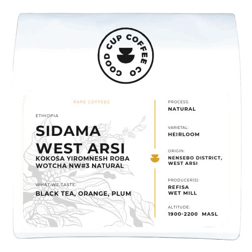 Ethiopia Sidama West Arsi Kokosa Yiromnesh Roba Wotcha NW#3 Natural