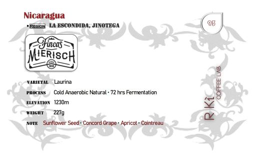 Nicaragua-Fincas Mierisch-Cold Anaerobic Natural Laurina