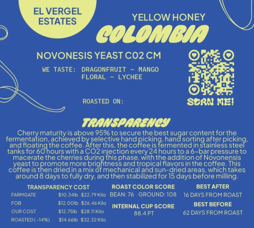 Colombia Yellow Honey Novonesis Yeast Carbonic Maceration