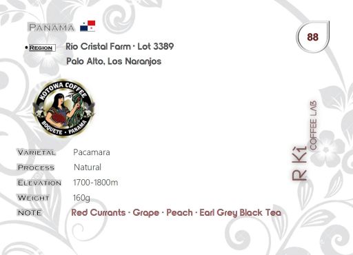 Panama-Kotowa Farm-Rio Cristal Pacamara Natural Lot 3389